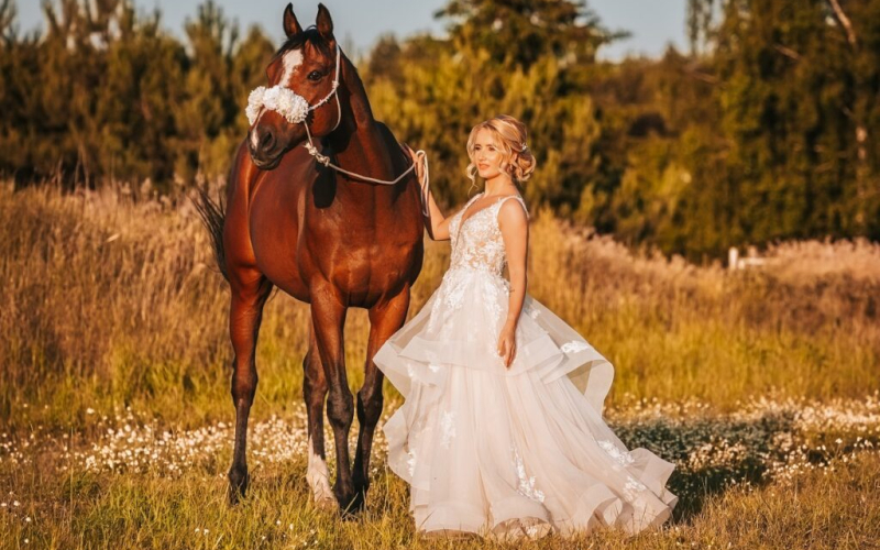 Sesja ślubna z koniem